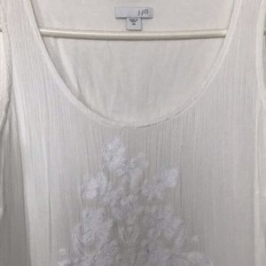 J. Jill *Made in India* fully lined long white dress, size xs
